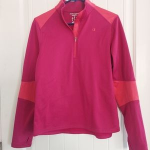 Champion pull over half zip pink size medium
